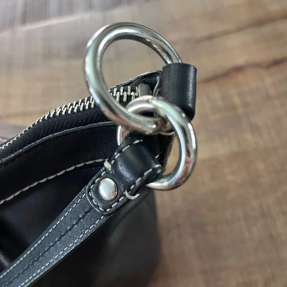 Coach Black Leather Bag F13764 - Picture 5 of 16